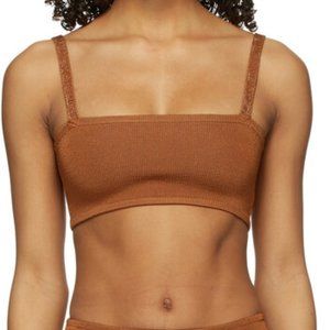Calle Del Mar cropped stretch-knit bra top